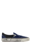 Vans Two Tone Canvas And Leather Classic Slip Ons