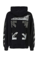 Off White Black Cotton Sweatshirt