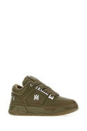 Amiri Army Green Leather Ma 1 Sneakers