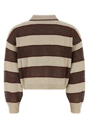 Brunello Cucinelli Embroidered Wool Blend Polo Shirt