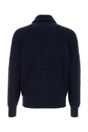 Brunello Cucinelli Navy Blue Cotton Cardigan