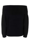 Loulou De Saison Sibyl-Pullover aus schwarzem Stretch-Kaschmir