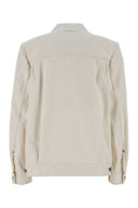 Sacai Ivory Twill And Denim Blazer