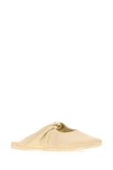 Loewe Cream Nappa Leather Pebble Ballerinas