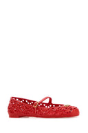 Valentino Garavani Red Rubber V Logo Signature Ballerinas