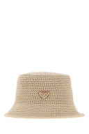 Prada Sand Crochet Bucket Hat