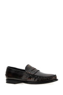 Prada Dark Brown Leather Loafers