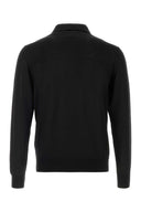 Prada Black Wool Polo Shirt