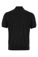 Prada Black Wool Polo Shirt