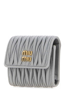 Miu Miu Pastel Light Blue Leather Wallet