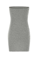 Miu Miu Melange Grey Cotton Mini Dress