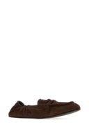 Miu Miu Dark Brown Suede Leather Loafers