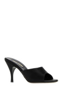Miu Miu Black Satin Mules
