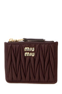 Miu Miu Burgundy Nappa Leather Card Holder