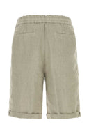 Brunello Cucinelli Dove Grey Linen Bermuda Shorts