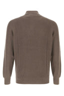 Brunello Cucinelli Mud Cotton Polo Shirt