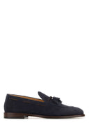 Brunello Cucinelli Navy Blue Suede Loafers