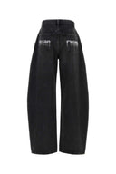 Alexander Wang Black Denim Wide Leg Jeans