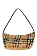 Burberry Embroidered Raffia Mini Margate Shoulder Bag
