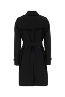 Burberry Black Gabardine Trench Coat