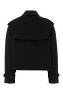 Burberry Black Cotton Myfair Trench Coat
