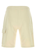 C.P. Company Ivory Cotton Bermuda Shorts