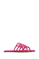 Loewe Paula's Paula in tela rosa Ibiza S Pantofole Anagramma Petalo Ibiza