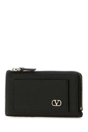 Valentino Garavani Black Leather Card Holder