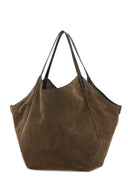 Brunello Cucinelli Mud Suede Shopping Bag