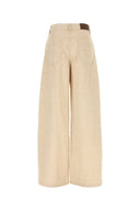 Brunello Cucinelli Sand Corduroy Wide Leg Pant