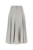 Brunello Cucinelli Light Grey Wool Skirt