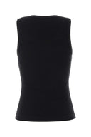 Alexander Mcqueen Black Stretch Cotton Tank Top
