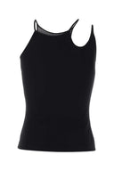 Alexander Mcqueen Black Mesh Tank Top