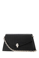 Alexander Mcqueen Black Leather Mini Skull Crossbody Bag