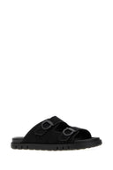 Salvatore Ferragamo Black Jacquard Colly Slippers