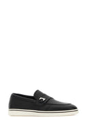 Salvatore Ferragamo Black Leather Tancredi Loafers