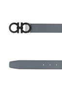 Salvatore Ferragamo Dark Grey Leather Reversible Belt