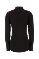 Salvatore Ferragamo Dark Brown Stretch Viscose Shirt
