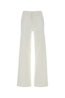 Frame White Stretch Cotton Blend Le Slim Pant