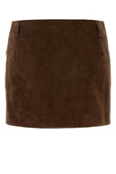 Marni Brown Suede Mini Skirt