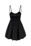 The Attico Black Jersey And Taffeta Dress