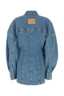 The Attico Stretch Denim Shirt Dress