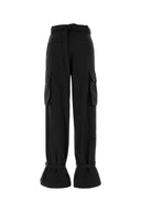 The Attico Black Nylon Cargo Pant