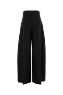 Brunello Cucinelli Black Cotton Blend Palazzo Pant
