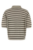 Brunello Cucinelli Embroidered Linen Blend Polo Shirt