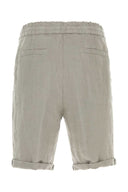 Brunello Cucinelli Grey Linen Bermuda Shorts