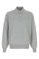 Brunello Cucinelli Grey Cotton Polo Shirt