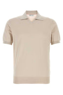 Brunello Cucinelli Sand Cotton Polo Shirt