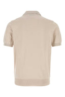 Brunello Cucinelli Sand Cotton Polo Shirt