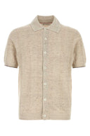 Brunello Cucinelli Sand Canvas Blend Cardigan